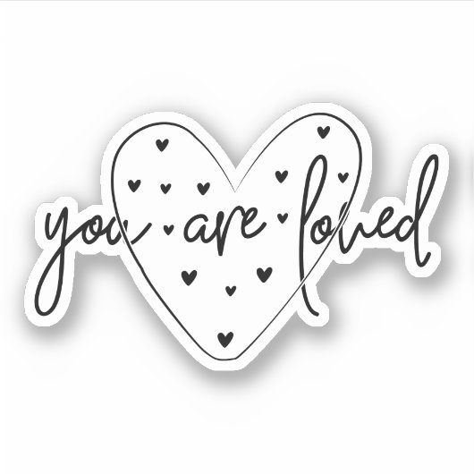 Du bist geliebt aufkleber (Vorderseite)