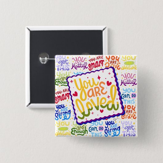 Du bist geliebt! Button (Vorne & Hinten)