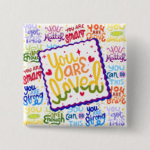 Du bist geliebt! Button