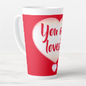 Du bist geliebt! Latte Tasse (Linke Ecke)