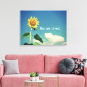 Du bist geliebt leinwanddruck (Insitu (Wohnzimmer))