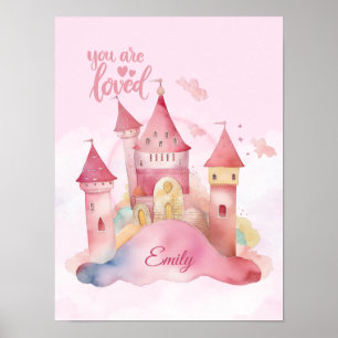 Du bist geliebt Palast auf der rosa Wolke Personal Poster