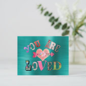 Du bist geliebt postkarte (Stehend Vorderseite)