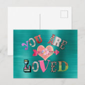 Du bist geliebt postkarte (Vorne/Hinten)