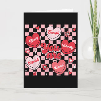 Du bist geliebt, würdig genug Candy Heart Lehrer V Karte