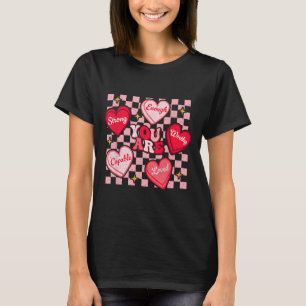 Du bist geliebt, würdig genug Candy Heart Lehrer V T-Shirt
