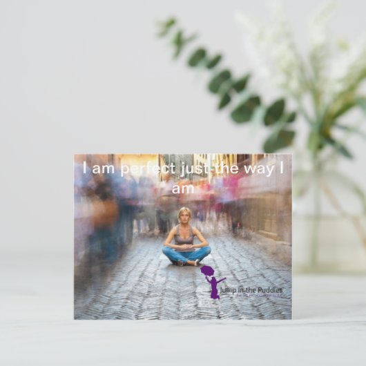 Du bist genau so perfekt wie du bist postkarte (Stehend Vorderseite)