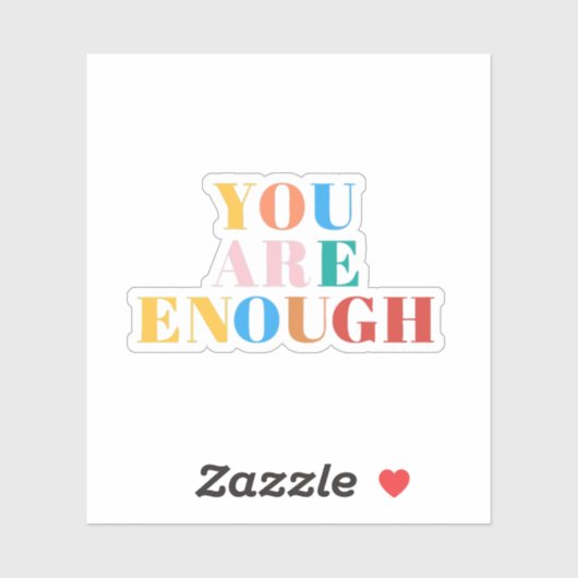 Du bist genug Aufkleber (Blatt)