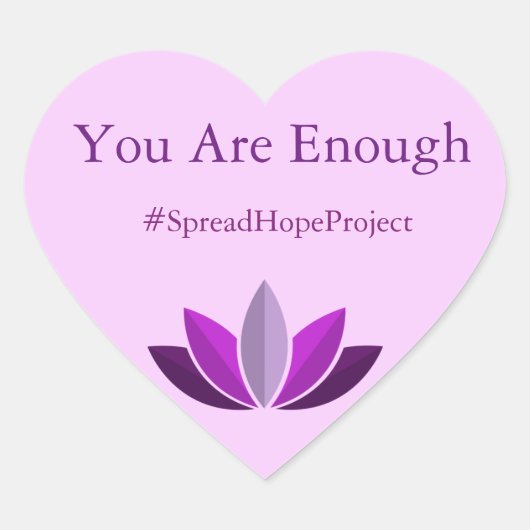 Du bist genug Aufkleber (Vorderseite)