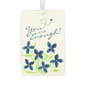 Du bist genug! Blume für Wasserfarben Autolufterfrischer (Rückseite)