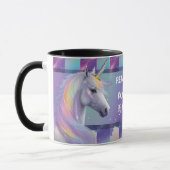 Du bist genug Erinnerung Regenbogen Einhorn Tasse (Links)