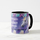 Du bist genug Erinnerung Regenbogen Einhorn Tasse (VorderseiteRechts)