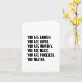 Du bist genug geliebt würdigen Zauberpreis Karte (Gelbe Blume)