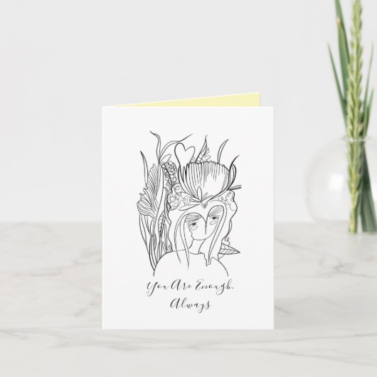 Du bist genug, immer Grußkarte Dankeskarte (Vorderseite)