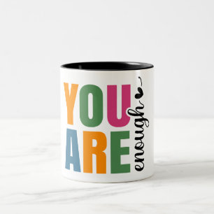 Du bist genug Inspirierend Zweifarbige Tasse