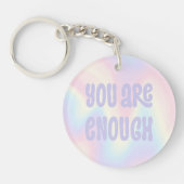 Du bist genug inspirierender, weicher, pastellfarb schlüsselanhänger (Vorderseite)