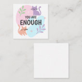 Du bist genug Katzennachweis. Mitteilungskarte (Vorne/Hinten)