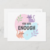 Du bist genug Katzennachweis. Postkarte (Vorne/Hinten)