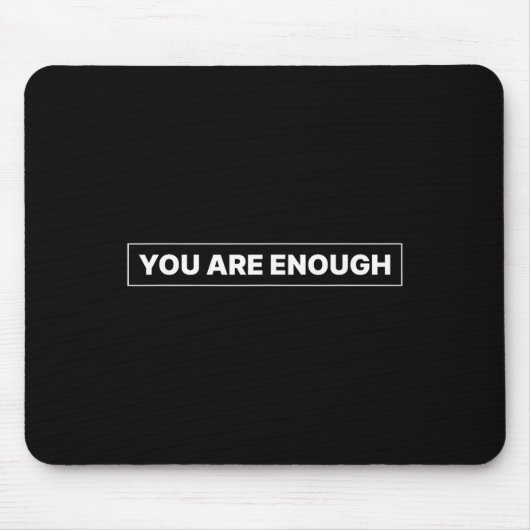 Du bist genug Minimalistischer Support für psychis Mousepad (Vorne)