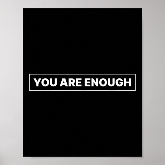 Du bist genug Minimalistischer Support für psychis Poster (Vorne)