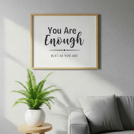 Du bist genug | Minimalistisches Inspirationsangeb Poster