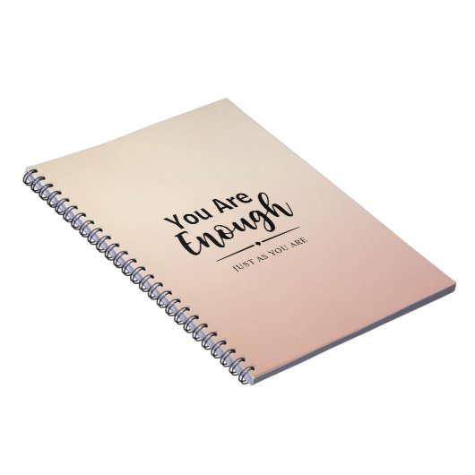 Du bist genug | Pastellrosa Motivierend Zitat Notizblock (Rechte Seite)