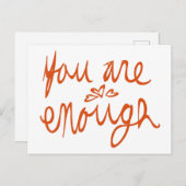 Du bist genug postkarte (Vorne/Hinten)