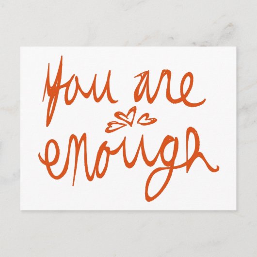 Du bist genug postkarte (Vorderseite)