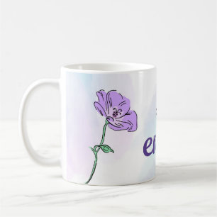 Du bist genug Tasse Minimalistisches lila Design