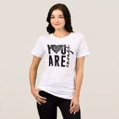 Du bist genug Tri-Blend shirt (Vorderseite voll)