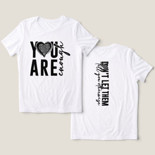 Du bist genug Tri-Blend shirt (Design Vorderseite & Rückseite)