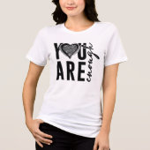 Du bist genug Tri-Blend shirt (Vorderseite)