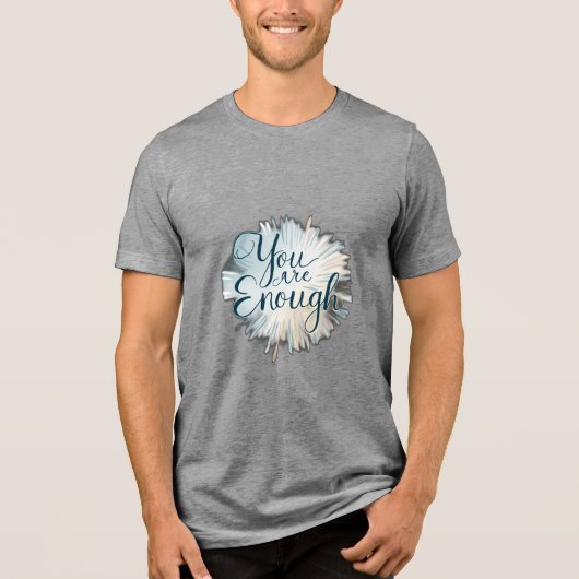 Du bist genug" Tri-Blend shirt (Vorderseite)