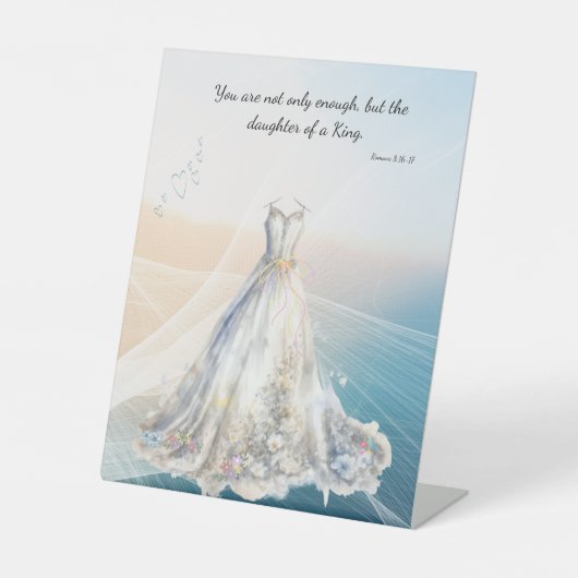 Du bist genug und du bist schön. sockelschild (Vorderseite)