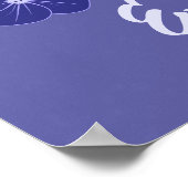 "Du bist genug" violette Blumen drucken Poster (Ecke)