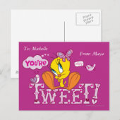 Du bist Getweetet Postkarte (Vorne/Hinten)