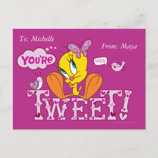 Du bist Getweetet Postkarte (Vorderseite)