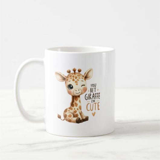 Du bist Giraffe Niedlich Süße Kunst Kaffeetasse (Links)