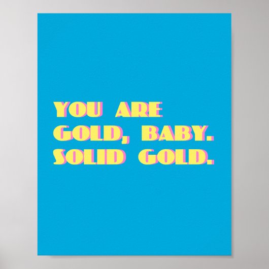 Du bist Gold Baby Poster (Vorne)
