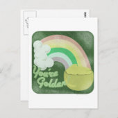 Du bist golden! Vintager Stil Postkarte (Vorne/Hinten)