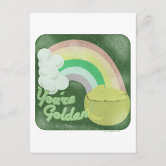 Du bist golden! Vintager Stil Postkarte