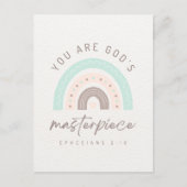 Du bist Gottes Meisterwerk Ephesianer 2:10 Postkarte (Vorderseite)