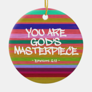 Du bist Gottes Meisterwerk Ephesians Zitat Keramikornament