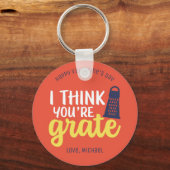 Du bist Grate Funny Cheese Pun Niedlich Valentinst Schlüsselanhänger (Vorderseite)