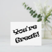 Du bist großartig postkarte (Stehend Vorderseite)
