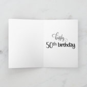 Du bist halb hundert Geburtstag Karte (Innenseite)