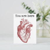 Du bist hier in meinem Herzen Postkarte (Stehend Vorderseite)