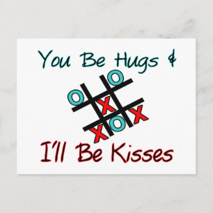 Du bist Hugs, ich werde Kisses sein Postkarte