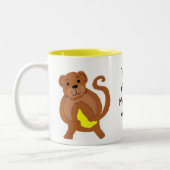 Du bist immer der Affe. Zweifarbige Tasse (Links)