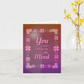 Du bist immer im Kopf Karte (Gelbe Blume)